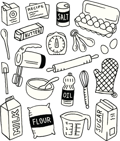 A baking-themed doodle page.