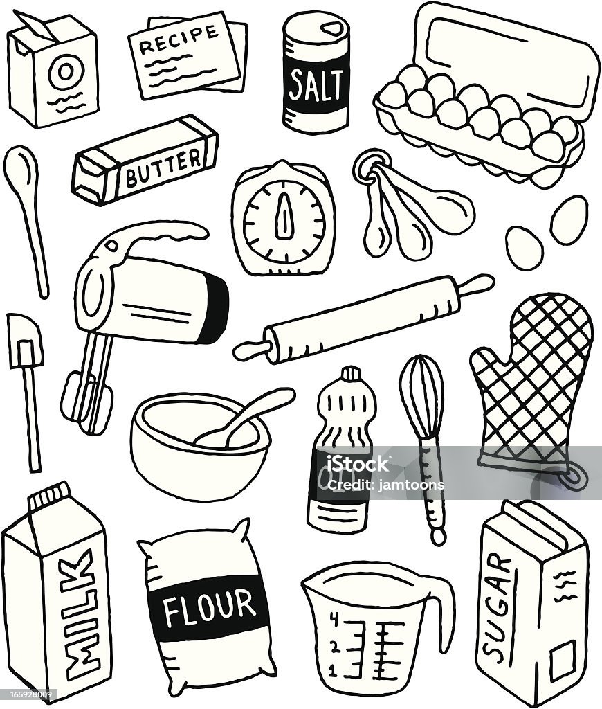 Baking Doodles A baking-themed doodle page. Baking stock vector
