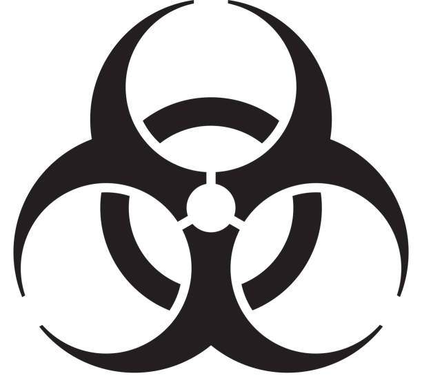 A black and white vector biohazard symbol Biohazard symbol biohazard symbol stock illustrations