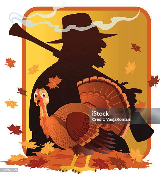 Wild Turkey In Hunters Shadow Stock Illustration - Download Image Now - In Silhouette, Wild Turkey, Animal