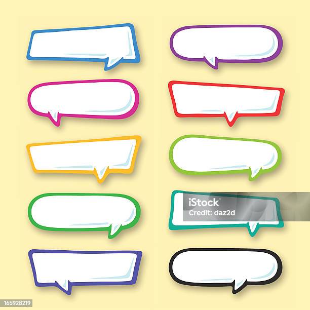 Speech Bubbles Stock Illustration - Download Image Now - Cartoon, Comic Book, Answering