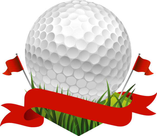 illustrazioni stock, clip art, cartoni animati e icone di tendenza di bandierina da golf - golf flag golf flag pennant