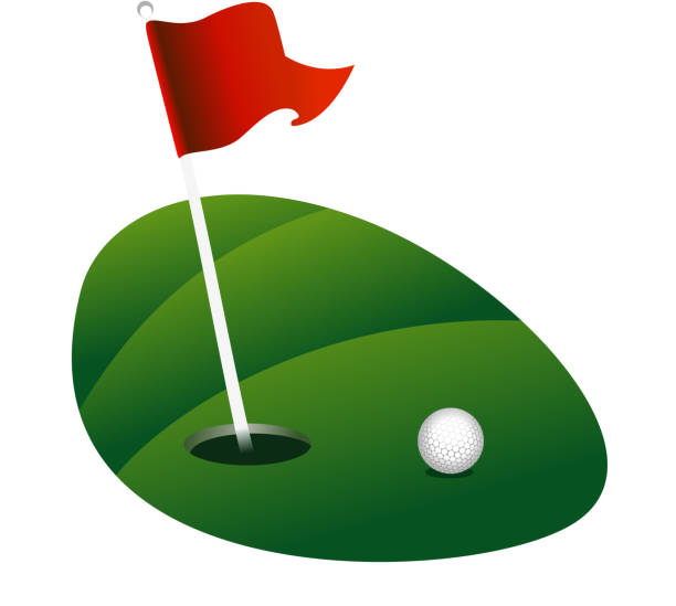 ilustrações, clipart, desenhos animados e ícones de campo de golfe - golf golf course putting green hole