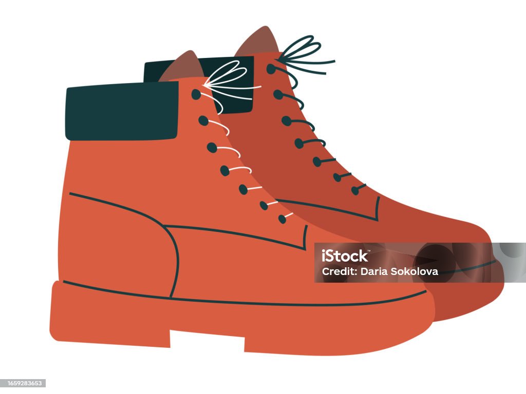 Nubuck Leather Boots Stock Illustration - Download Image Now - Active ...