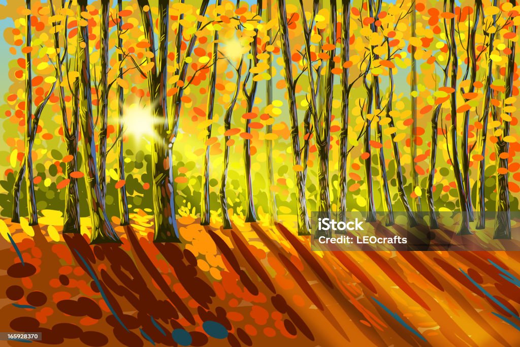 아름다운 가을 풍경 가을에 대한 스톡 벡터 아트 및 기타 이미지 - 가을, 배경-주제, 나무 - Istock