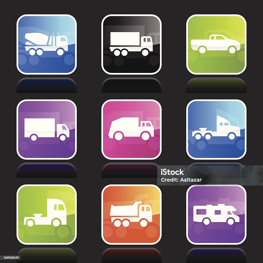 Ubergloss icone-Camion - arte vettoriale royalty-free di Camion per autotrasporti