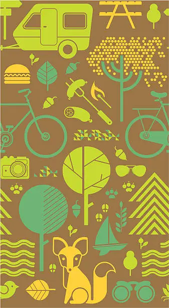 Vector illustration of Countryside tourism background