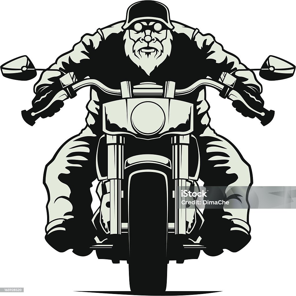 Biker - - Lizenzfrei Motorrad Vektorgrafik