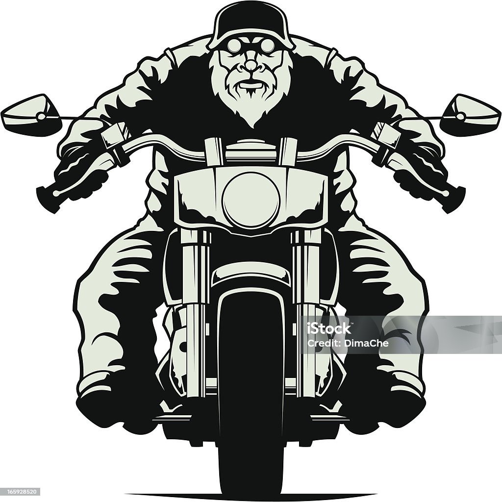 Motociclista - arte vectorial de Motocicleta libre de derechos