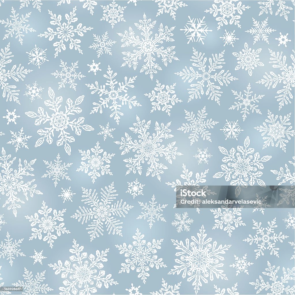 Seamless Pattern di fiocchi di neve - arte vettoriale royalty-free di Fiocco di neve