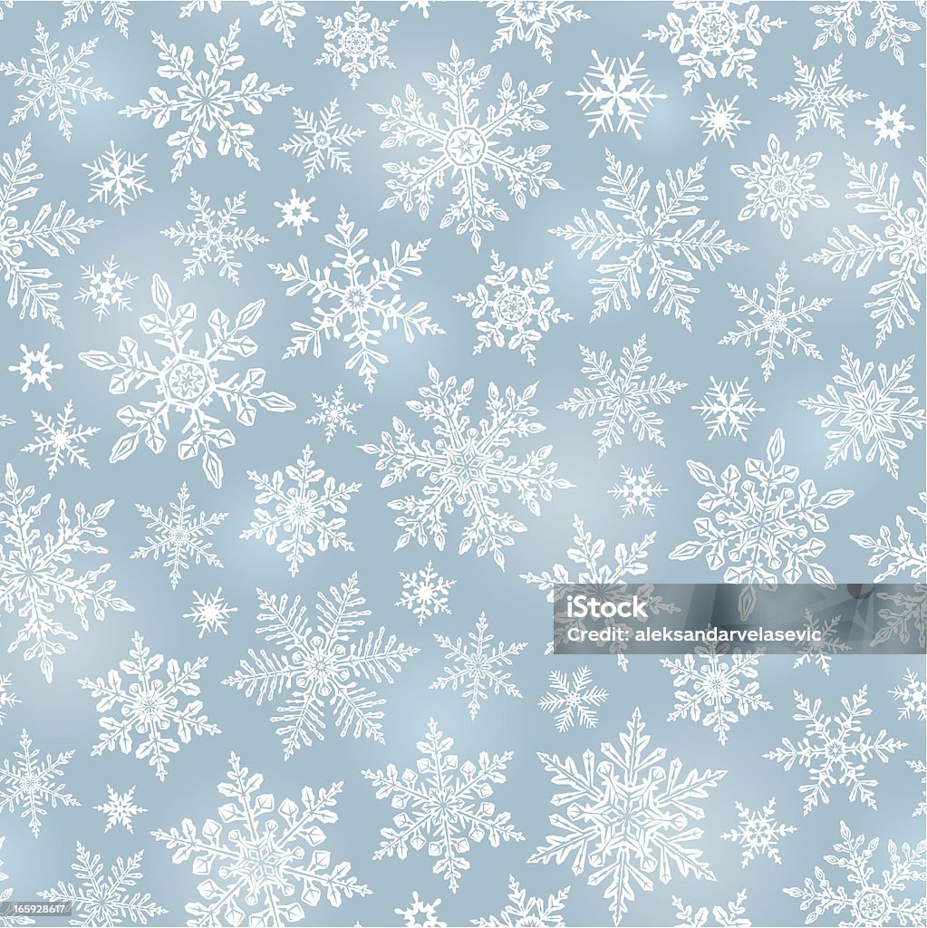 Snowflake padrão sem emendas - Vetor de Floco de Neve royalty-free