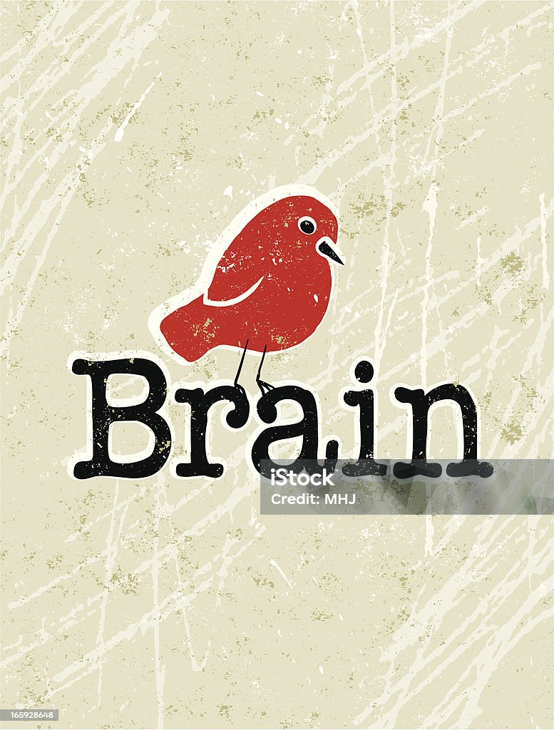 Птица мозга текст - Векторная графика Векторная графика роялти-фри