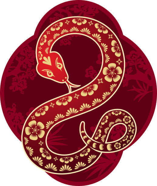 ilustrações de stock, clip art, desenhos animados e ícones de cobra de ano novo chinês - snake 2013 chinese new year year