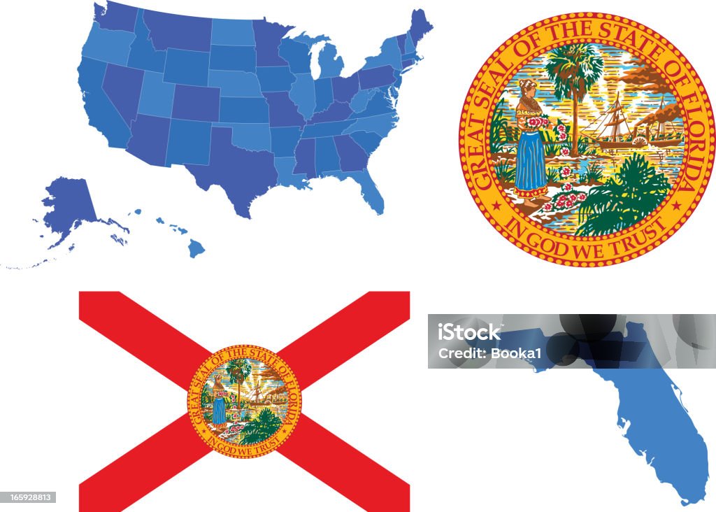 Florida State Set Stock Illustration - Download Image Now - Seal - Animal,  Florida - US State, Flag - iStock