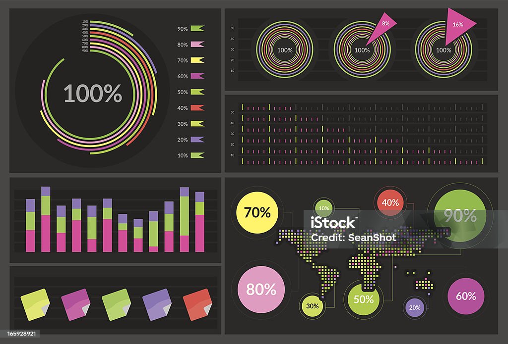 & Infographics elementos de design de ícones - Royalty-free Abstrato arte vetorial