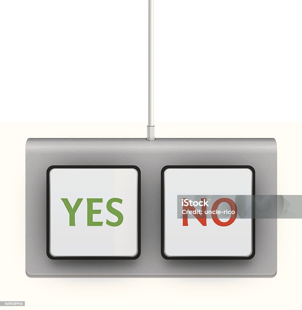 buttons mit Ja oder Nein Wahl - Lizenzfrei Abbrechen-Symbol Vektorgrafik