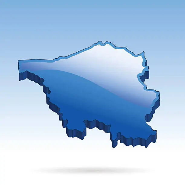 Vector illustration of Saarland - German state