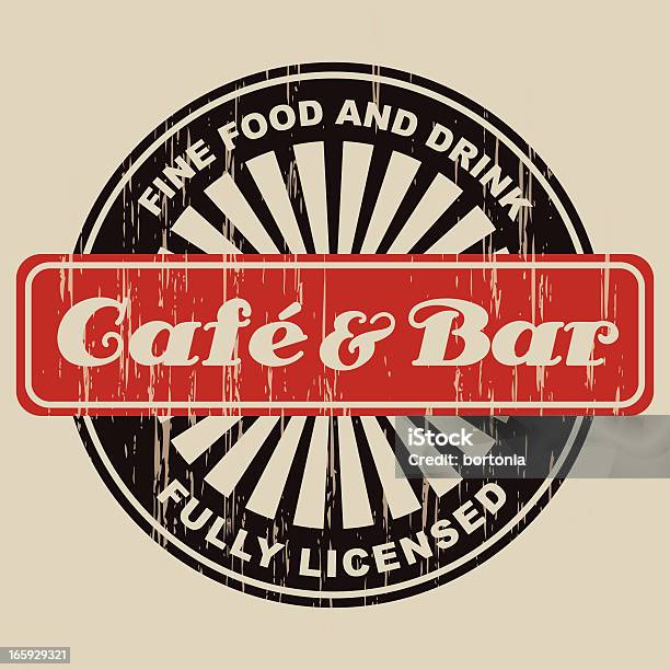 Étiquette Vintage Café Bar Vecteurs libres de droits et plus d'images vectorielles de Alcool - Alcool, Aliment, Bar