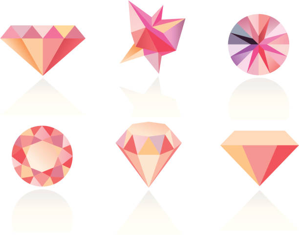 80's Diamonds 80's style diamonds. diamond gemstone stock illustrations