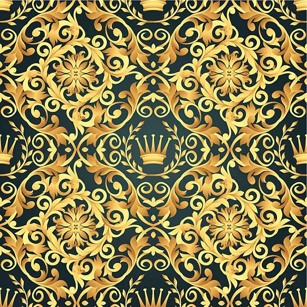 Vector illustration of Ornate seamless pattern