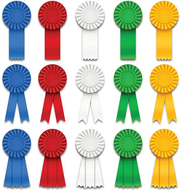 Vector illustration of Award Ribbons