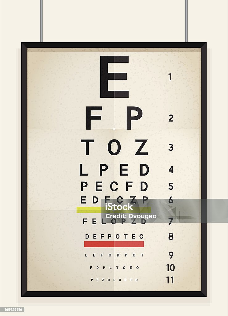 Eye Chart - Lizenzfrei Augenoptiker Vektorgrafik