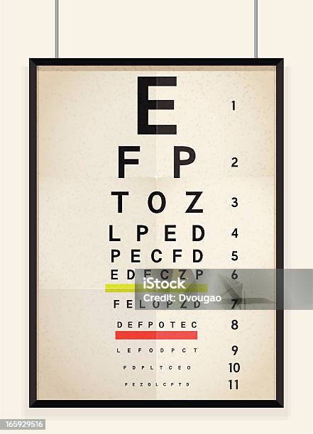 Eye Chart Stock Vektor Art und mehr Bilder von Augenoptiker - Augenoptiker, Augenheilkunde, Medizinischer Test