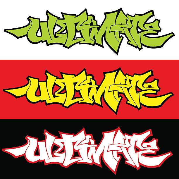 ilustraciones, imágenes clip art, dibujos animados e iconos de stock de ultimate graffiti - spray paint vandalism symbol paint