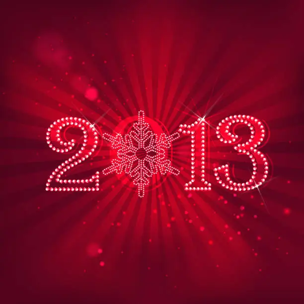 Vector illustration of New Year 2013