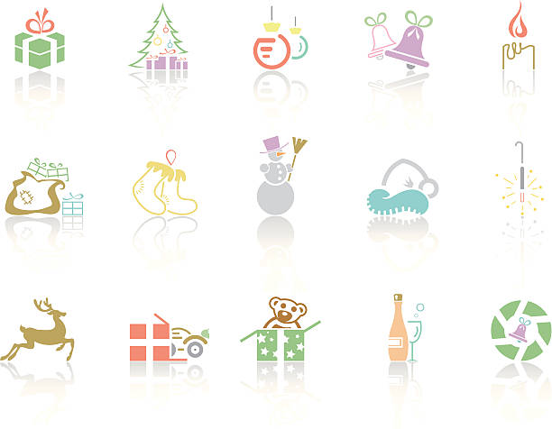 ilustraciones, imágenes clip art, dibujos animados e iconos de stock de navidad simplecolor: - christmas candle reflection red