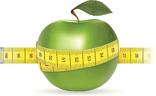 Vector illustration of Dieting Weight Loss