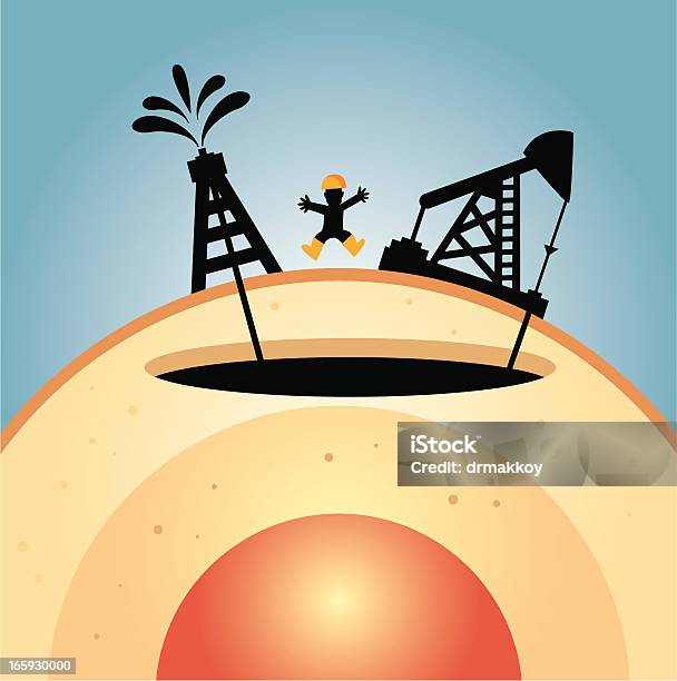 Oil Stock Illustration - Download Image Now - Apple Core, Drilling Rig, Environment