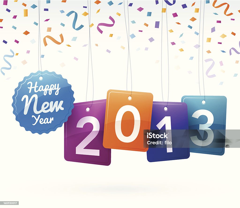 Frohes neues Jahr 2013 - Lizenzfrei 2013 Vektorgrafik