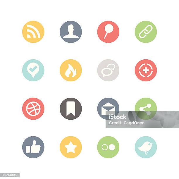 Social Media Icons Minimal Style Stock Illustration - Download Image Now - Social Media Icon, Heat - Temperature, Icon Symbol