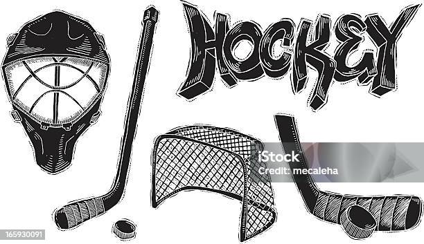 Hockey Reverse Ink Stock Vektor Art und mehr Bilder von Eishockey - Eishockey, Vektor, Illustration