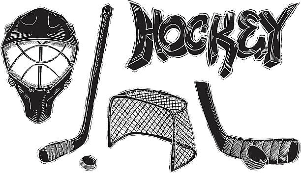 illustrations, cliparts, dessins animés et icônes de hockey reverse encre - ice hockey illustrations