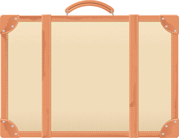koffer - suitcase luggage old fashioned obsolete stock-grafiken, -clipart, -cartoons und -symbole