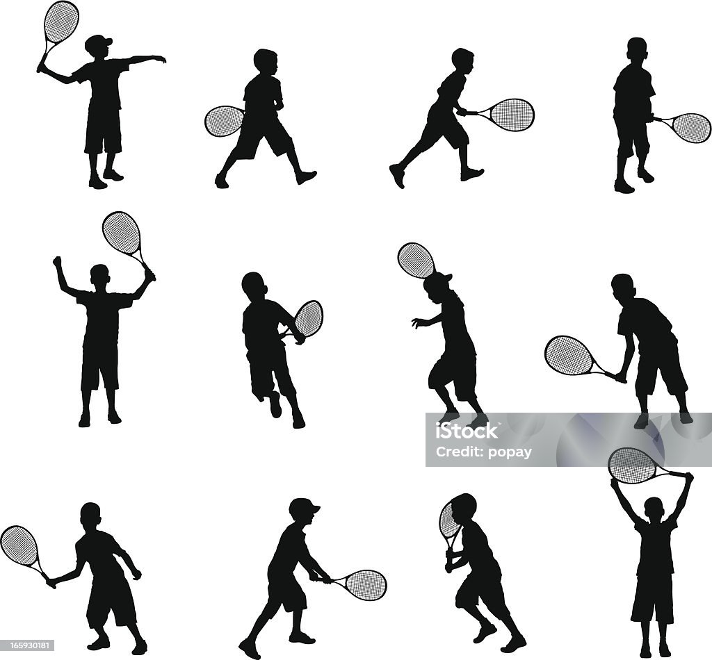 Courts de Tennis pour les enfants - clipart vectoriel de Enfant libre de droits