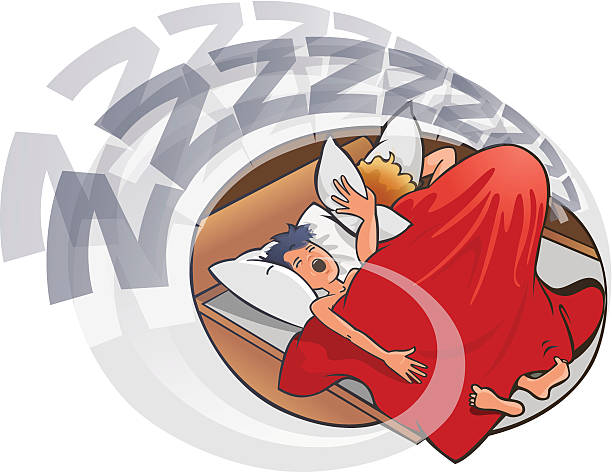 Snoring Man Stock Illustration - Download Image Now - Snoring, Cartoon,  Adult - iStock