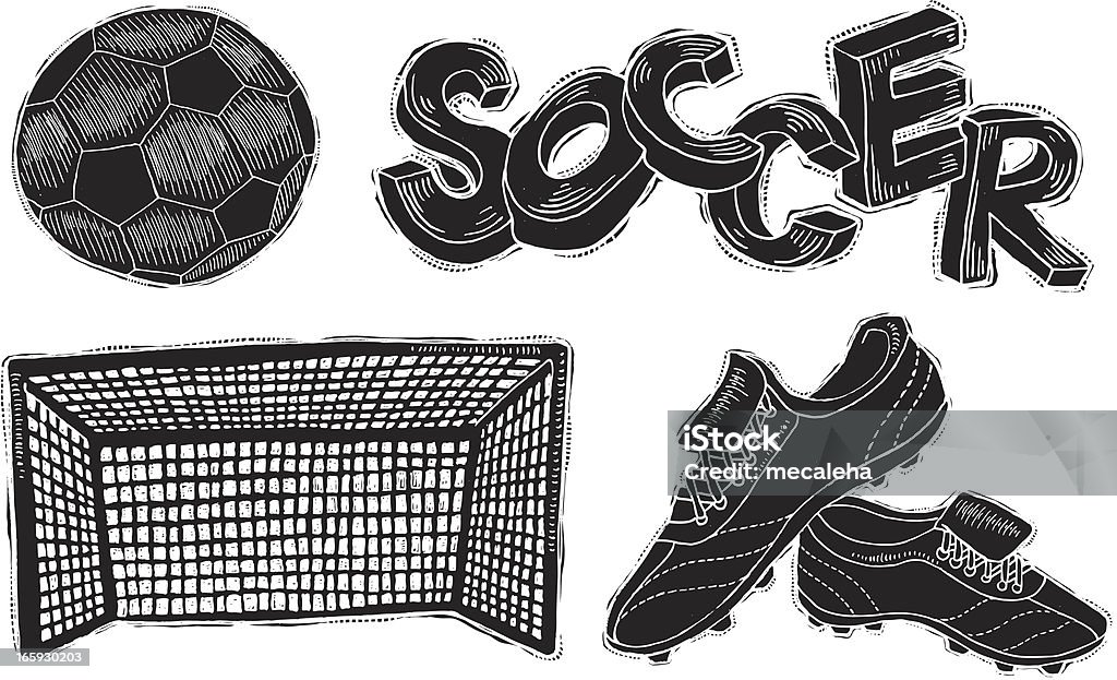 Soccer Reverse Ink Soccer design in reverse ink style, black and white - vector illustration Soccer stock vector