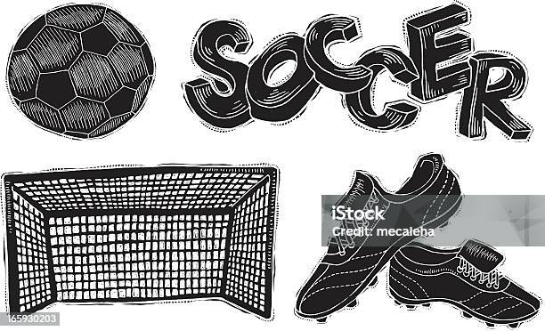 Soccer Reverse Ink Stock Illustration - Download Image Now - Soccer, Soccer Shoe, Art