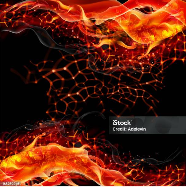 Fiery Vector Background Stock Illustration - Download Image Now - Lava, Arts Culture and Entertainment, Backgrounds