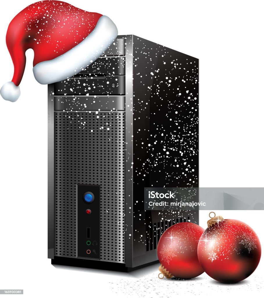 Computer Christmas Background Stock Illustration - Download Image Now ...