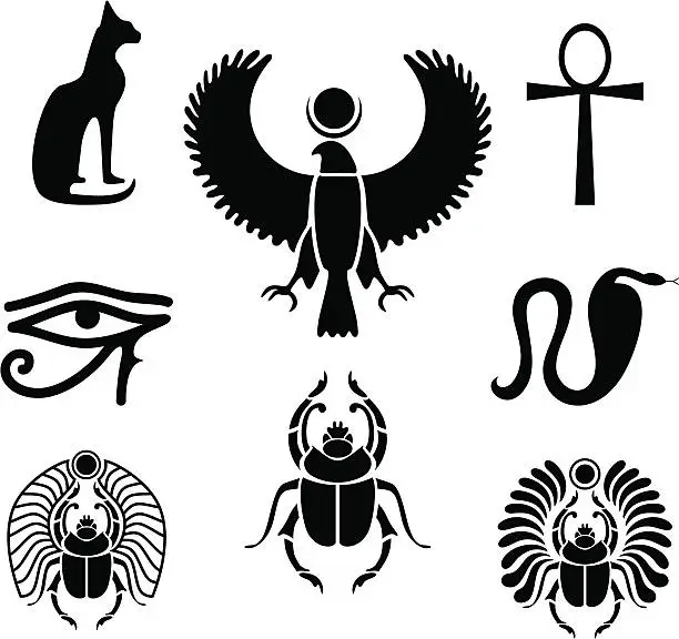 Vector illustration of Egyptian symbols