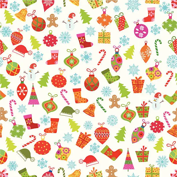 Vector illustration of Christmas pattern .