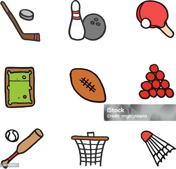 Doodle Set Di Icone Di Sport - Immagini vettoriali stock e altre immagini di Illustrazione - Illustrazione, Schizzo, Tennis da tavolo