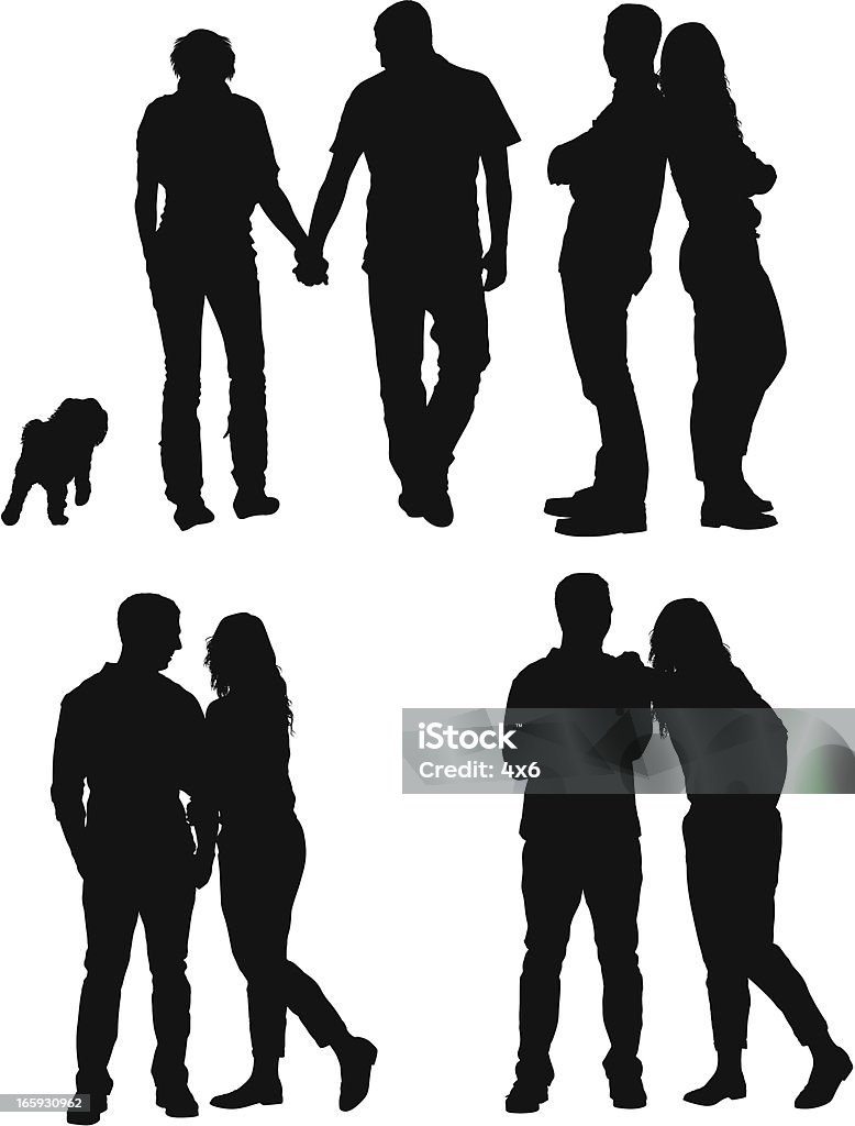 Multiple images of a couple in love Multiple images of a couple in lovehttp://www.twodozendesign.info/i/1.png Couple - Relationship stock vector