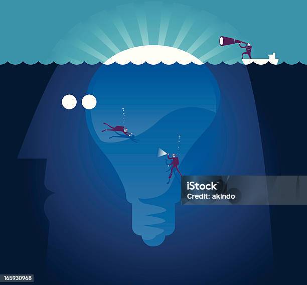 Ilustración de Concepto De Búsqueda y más Vectores Libres de Derechos de Profundo - Profundo, Contemplación, Debajo de