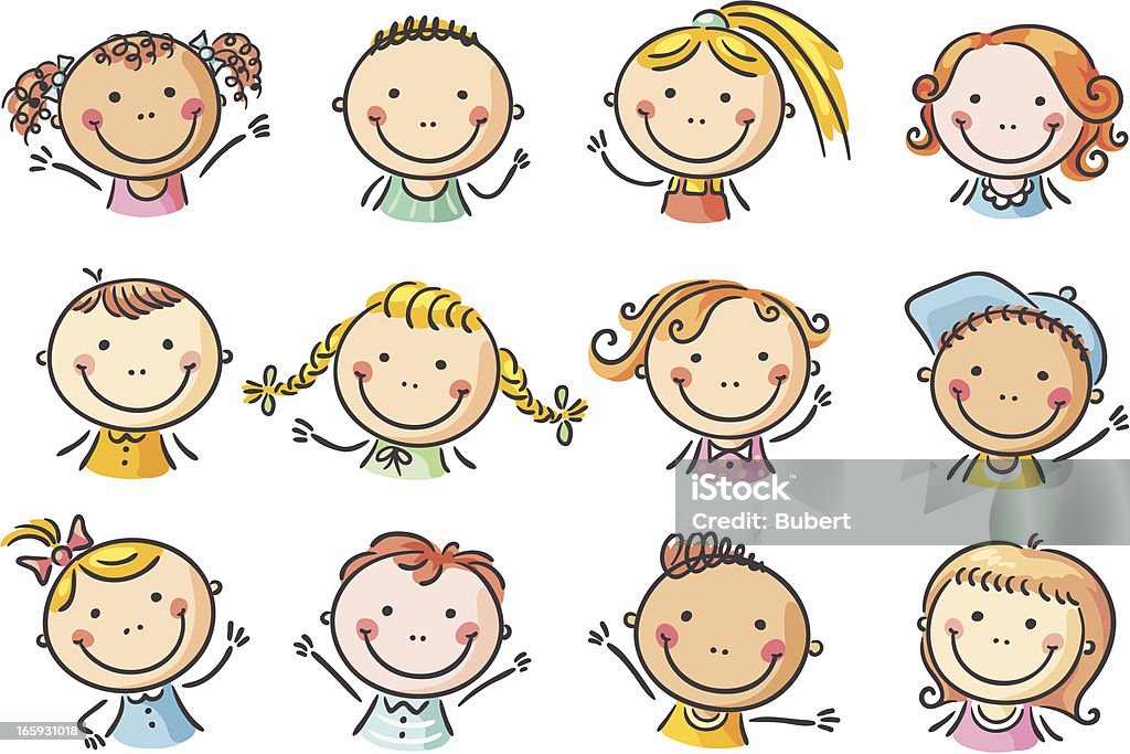 Visages pour enfants - clipart vectoriel de Visage libre de droits