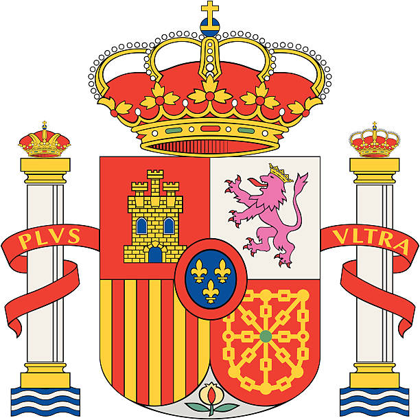 coat of arms (spanien) - spain spanish culture art pattern stock-grafiken, -clipart, -cartoons und -symbole